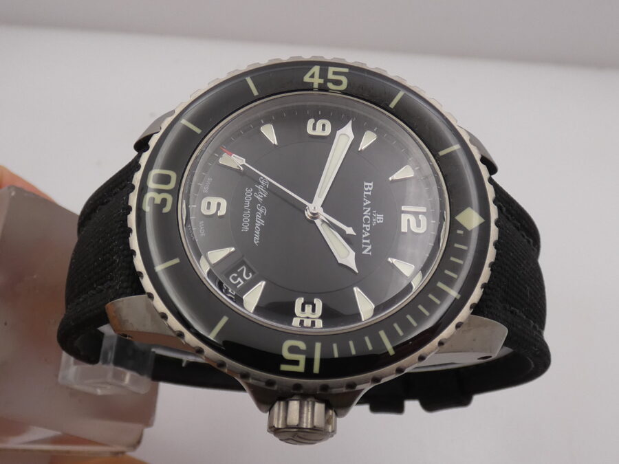 Blancpain Fifty Fathoms 45mm Titanio BOX&PAPERS Anno 2023 Automatico Rotore in Oro Bianco 18Kt - immagine 3