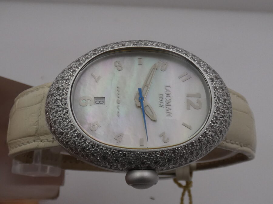 Locman Nuovo Diamonds 1.6 ct MOP DIAL NEW BOX&PAPERS Aluminium MAI INDOSSATO Ref. 015 ANNI '2000s - immagine 3