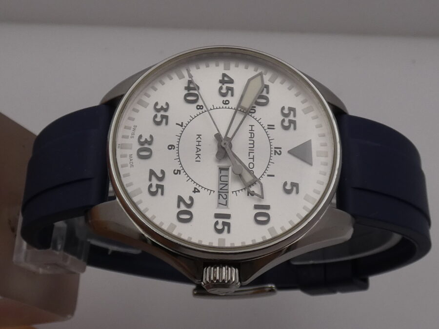 Hamilton Khaki Pilot Aviation Pilot Day-Date Oversize 42mm With BOX Acciaio Ref. H646110 - immagine 3