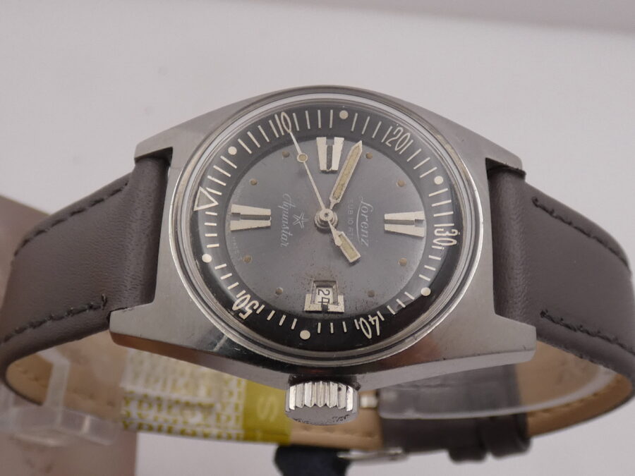 Lorenz Rare Diver Aquastar MidSize 29mm 2369 Automatico Date Acciaio Anni '70 - immagine 3