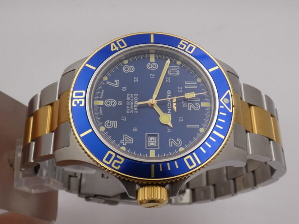 Glycine Combat SUB 42mm GL0081 BOX&PAPERS Automatico Acciaio & Oro 18Kt G.F. Anno 2021 TOP CONDITION