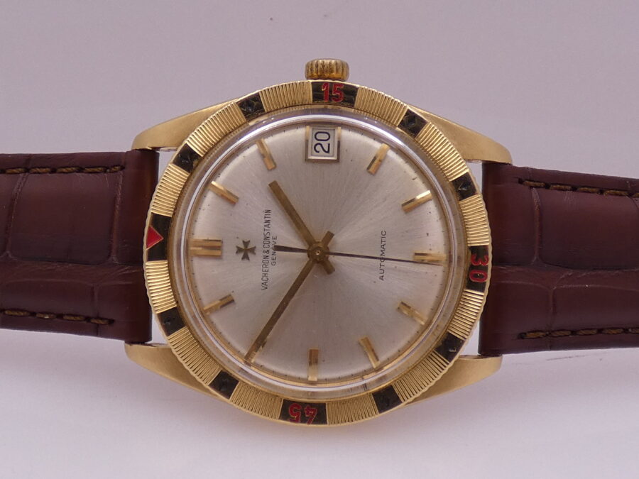 Vacheron Constantin Turnograph Thunderbird 6782 Automatic Red Quarter 18Kt Solid Gold Years '60s 100 PCS/World - immagine 4