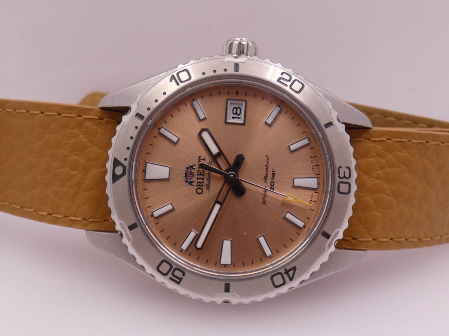 Orient Mako Sport Diver 40mm Automatico BOX&PAPERS LIKE NEW Salmon Dial Ottobre 2024 Acciaio - immagine 4