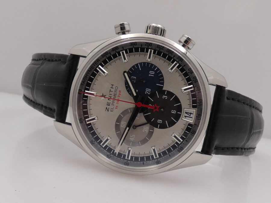 Cronografo Zenith El Primero Chronomaster 36'000 Vph  BOX&PAPERS Automatico Anno 2014 Acciaio 03.2040.400 - immagine 4
