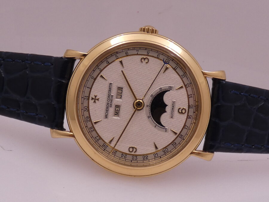 Vacheron Constantin Historiques Triple Calendar Moonphases 47050 Automatic 18Kt Solid Gold With BOX Years '90 - immagine 4