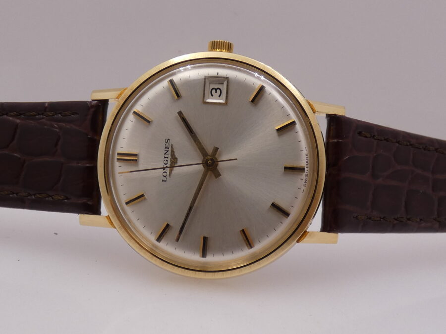 Longines Classic Date Vintage Oro Pieno 18Kt 8192 Carica Manuale Anno 1968 Orologio Meraviglioso - immagine 4