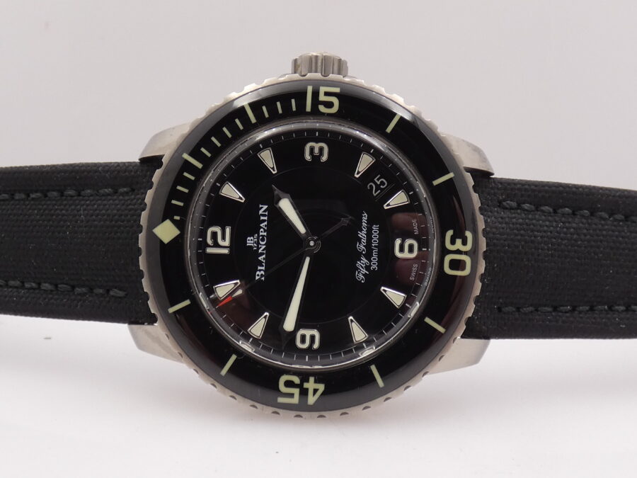 Blancpain Fifty Fathoms 45mm Titanio BOX&PAPERS Anno 2023 Automatico Rotore in Oro Bianco 18Kt - immagine 4