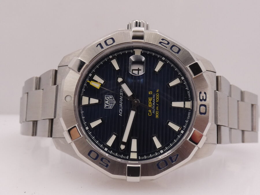 TAG Heuer Aquaracer 300M Calibro 5 43mm WAY2012 BOX&PAPERS Anno 2019 Automatico Braccialato Acciaio - immagine 4