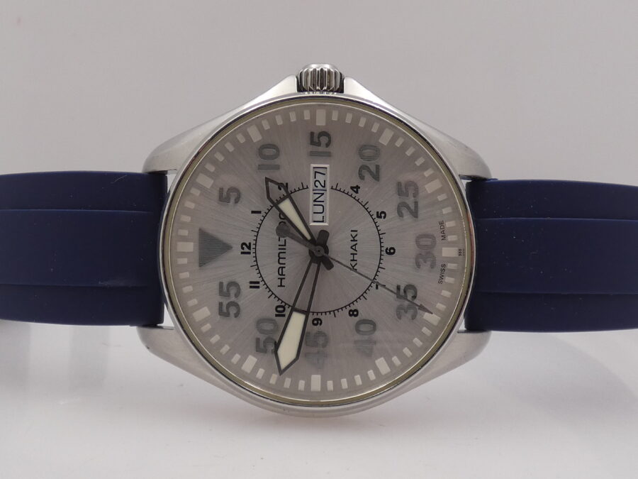 Hamilton Khaki Pilot Aviation Pilot Day-Date Oversize 42mm With BOX Acciaio Ref. H646110 - immagine 4