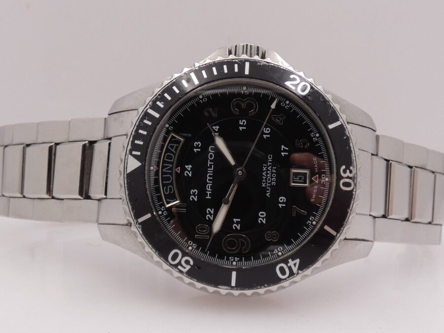 Hamilton Khaki Navy Scuba Day-Date With BOX Automatico Acciaio Ref. H645150 - immagine 4