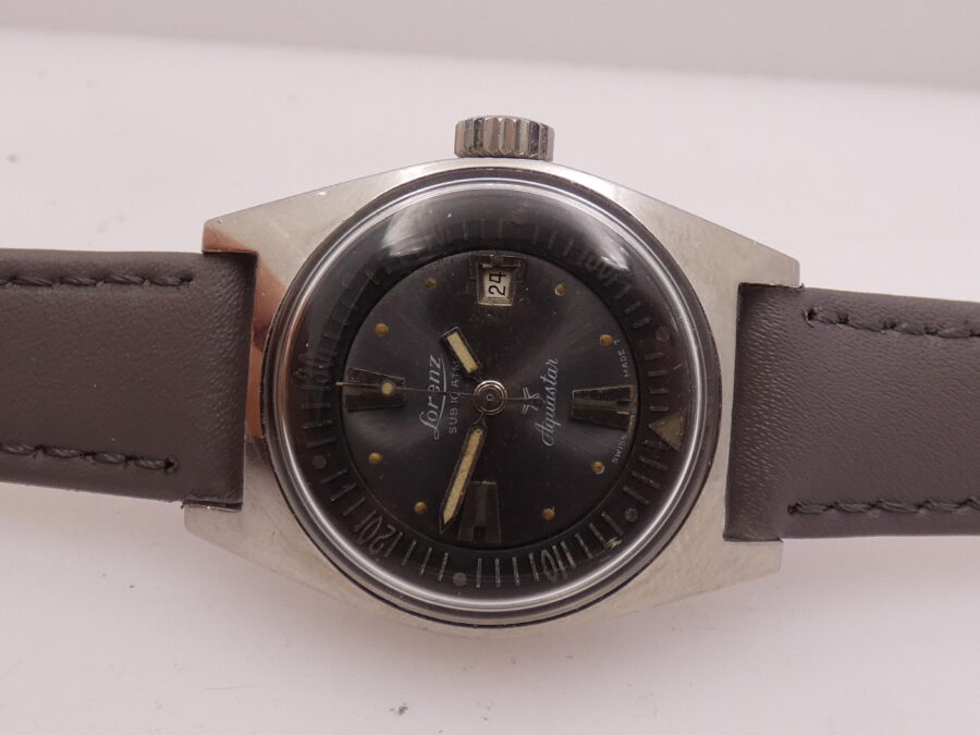 Lorenz Rare Diver Aquastar MidSize 29mm 2369 Automatico Date Acciaio Anni '70 - immagine 4
