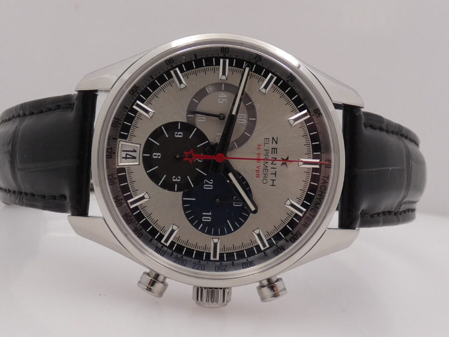 Cronografo Zenith El Primero Chronomaster 36'000 Vph  BOX&PAPERS Automatico Anno 2014 Acciaio 03.2040.400 - immagine 5