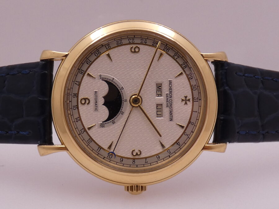 Vacheron Constantin Historiques Triple Calendar Moonphases 47050 Automatic 18Kt Solid Gold With BOX Years '90 - immagine 5