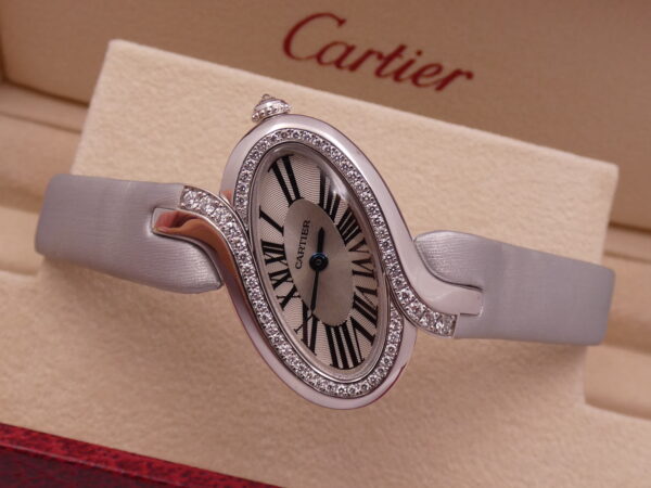 Cartier Délices de Cartier Lady Oro Bianco 18Kt Diamonds Bezel TOP CONDITION Ref. WG800018