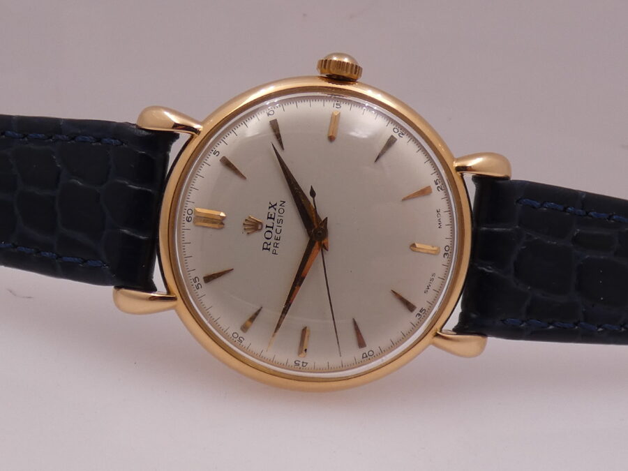 Rolex Precision 4411 Superbalance Chronometer Spider Lugs 18Kt Rose Solid Gold YEARS '50s - immagine 5