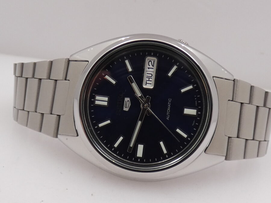Seiko 5 Automatico BOX & PAPERS Blue Dial Braccialato Acciaio Ref. 7S26-0480 - immagine 5