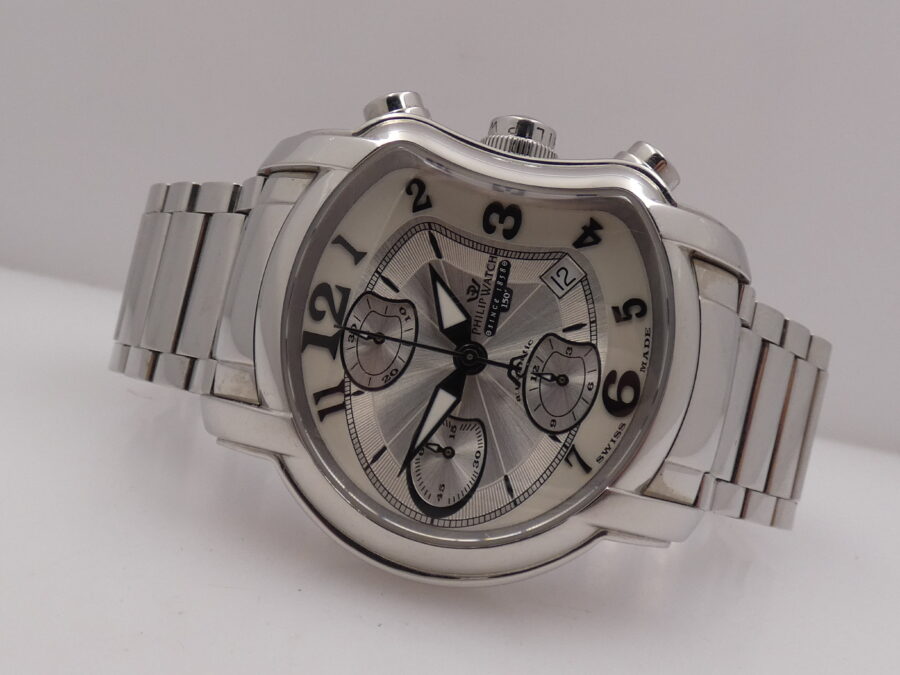 Philip Watch 150 Anniversary Chronograph BOX&PAPERS Automatic Year 2013 With Bracelet Steel - immagine 5