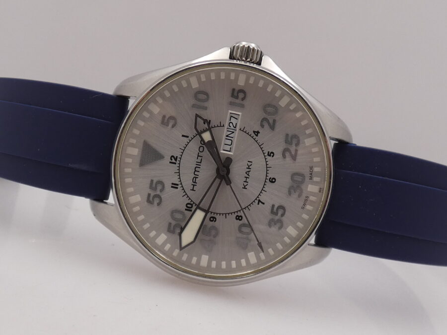 Hamilton Khaki Pilot Aviation Pilot Day-Date Oversize 42mm With BOX Acciaio Ref. H646110 - immagine 5