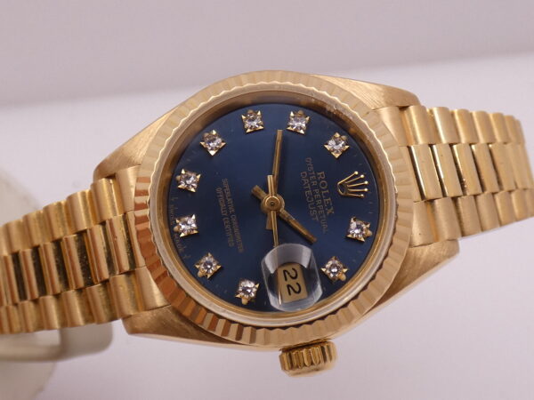 Rolex Lady-Datejust President 69178 Oro Pieno 18Kt FACTORY DIAMOND Dial FULL SET 1991 Automatico