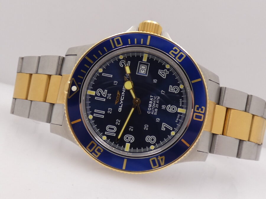 Glycine Combat SUB 42mm GL0081 BOX&PAPERS Automatico Acciaio & Oro 18Kt G.F. Anno 2021 TOP CONDITION - immagine 5