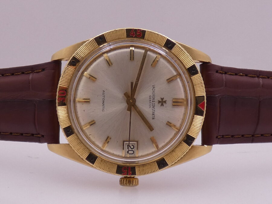 Vacheron Constantin Turnograph Thunderbird 6782 Automatic Red Quarter 18Kt Solid Gold Years '60s 100 PCS/World - immagine 6