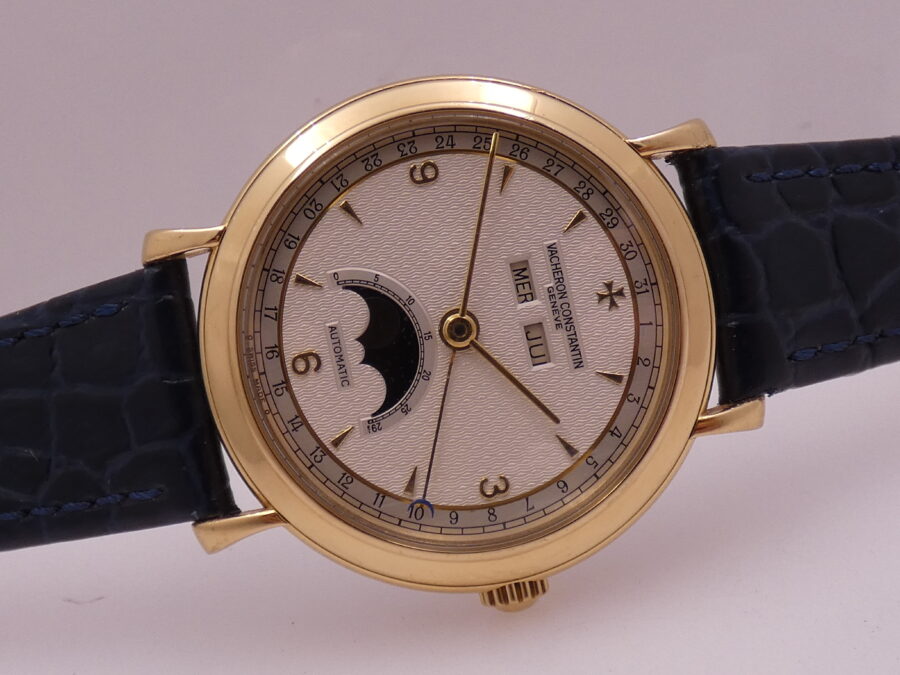Vacheron Constantin Historiques Triple Calendar Moonphases 47050 Automatic 18Kt Solid Gold With BOX Years '90 - immagine 6