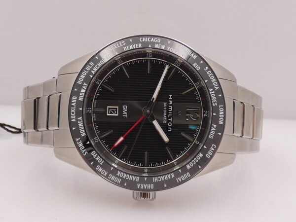 Hamilton Broadway GMT Edition 46mm NEW BOX&PAPERS Automatico Braccialato Acciaio Ref H437250 Limited Edition Mai indossato