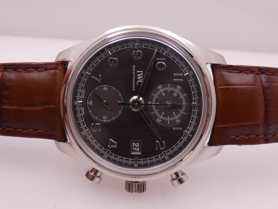 Cronografo IWC Portuguese Classico 42mm Automatico Acciaio Grey Dial IW390404 - immagine 6