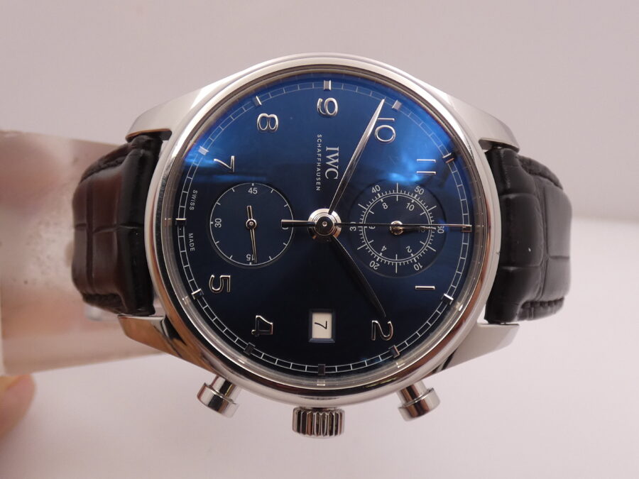 Cronografo IWC Portuguese With PAPERS ANNO 2018 Automatico Acciaio Ref. IW390303 - immagine 6