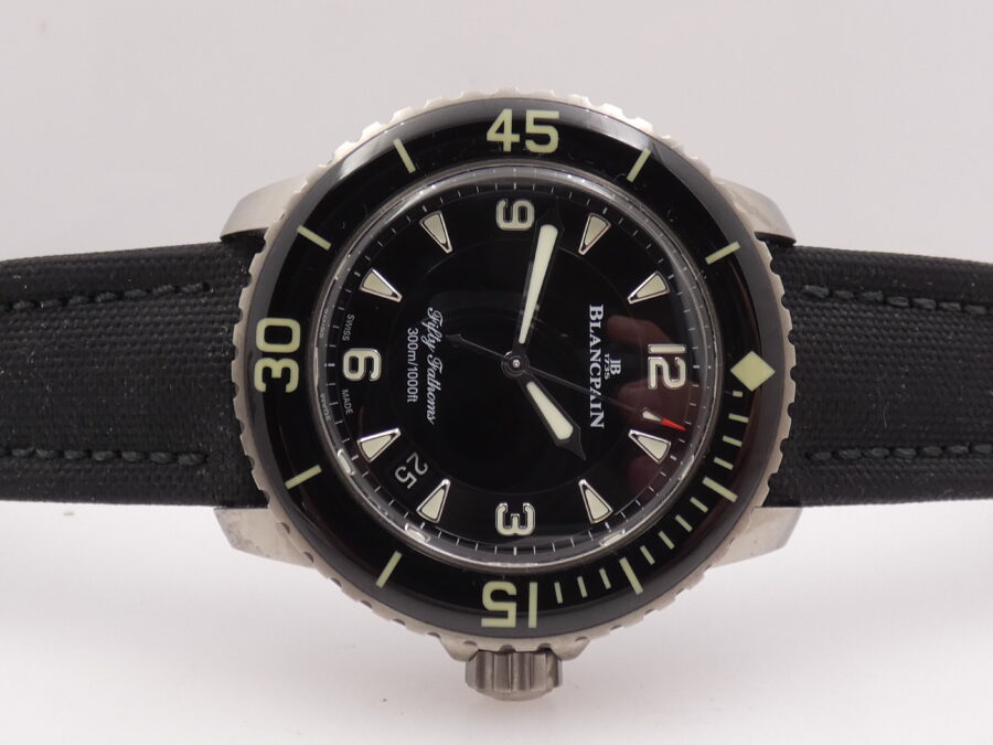 Blancpain Fifty Fathoms 45mm Titanio BOX&PAPERS Anno 2023 Automatico Rotore in Oro Bianco 18Kt - immagine 6