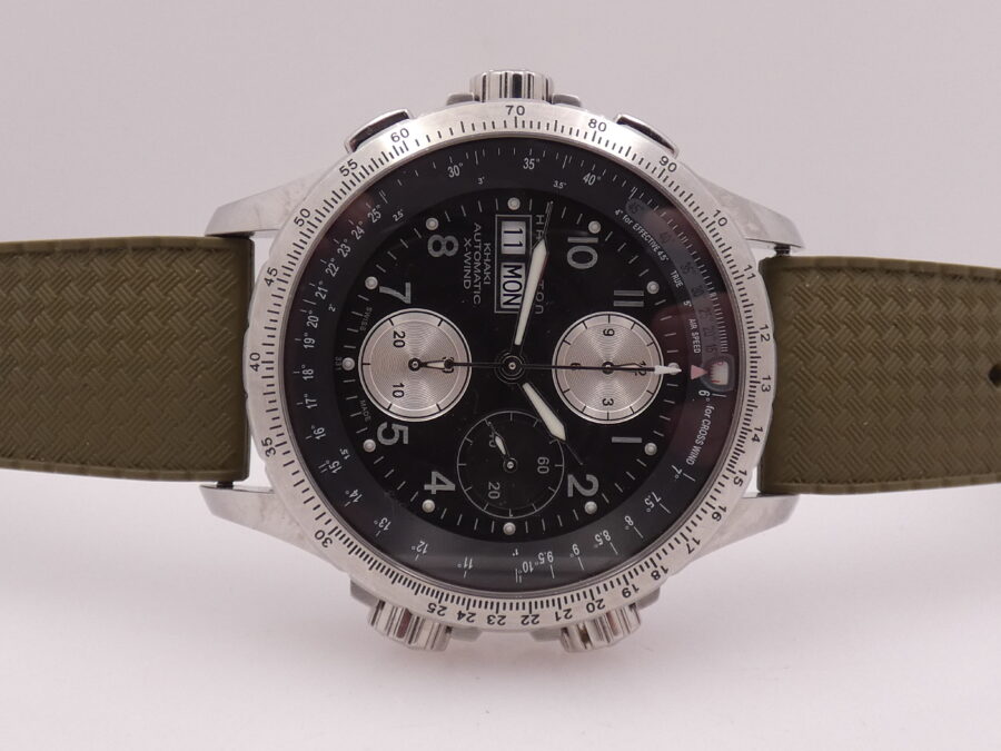 Hamilton Khaki X-Wind Aviation Chronograph 44mm BOX&PAPERS Automatic Year 2008 Steel Ref. H77656713 - immagine 6