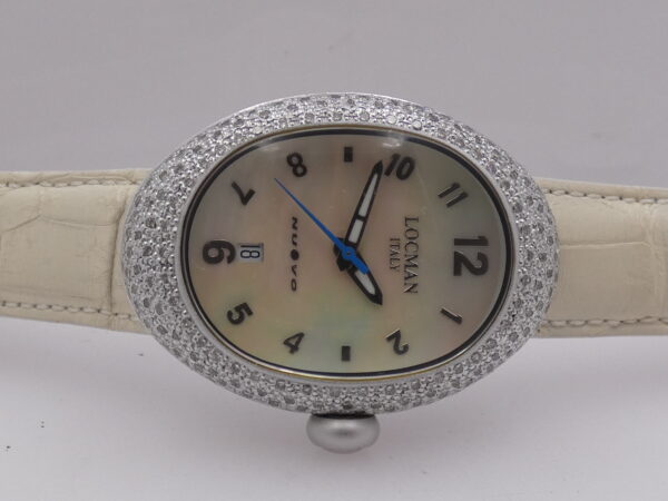 Locman Nuovo Diamonds 1.6 ct MOP DIAL NEW BOX&PAPERS Aluminium MAI INDOSSATO Ref. 015 ANNI '2000s