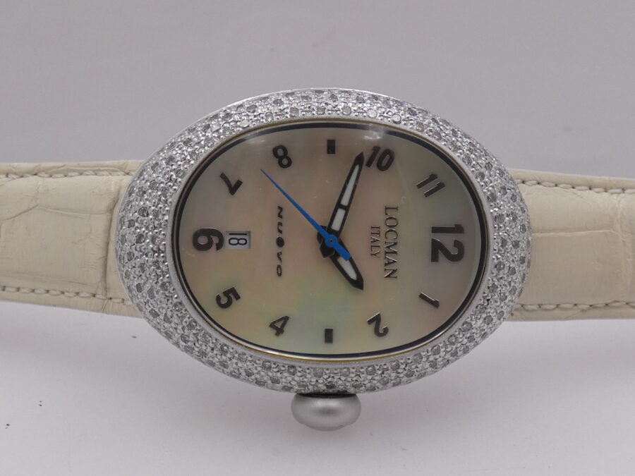 Locman Nuovo Diamonds 1.6 ct MOP DIAL NEW BOX&PAPERS Aluminium MAI INDOSSATO Ref. 015 ANNI '2000s - immagine 6