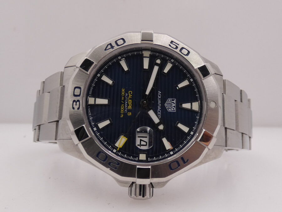 TAG Heuer Aquaracer 300M Calibro 5 43mm WAY2012 BOX&PAPERS Anno 2019 Automatico Braccialato Acciaio - immagine 6
