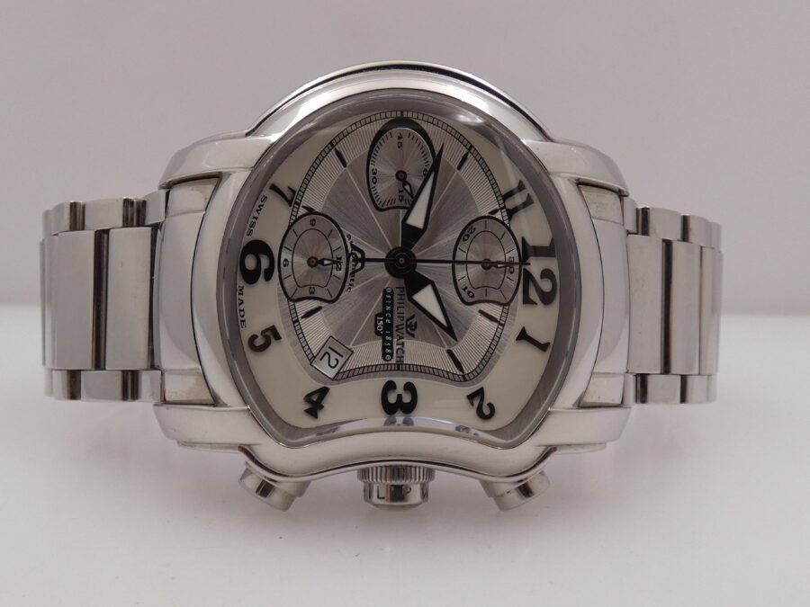 Philip Watch 150 Anniversary Chronograph BOX&PAPERS Automatic Year 2013 With Bracelet Steel - immagine 6
