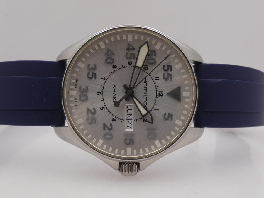 Hamilton Khaki Pilot Aviation Pilot Day-Date Oversize 42mm With BOX Acciaio Ref. H646110 - immagine 6