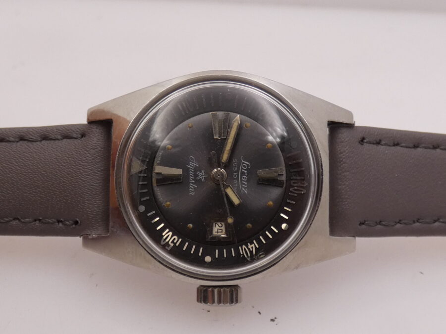 Lorenz Rare Diver Aquastar MidSize 29mm 2369 Automatico Date Acciaio Anni '70 - immagine 6