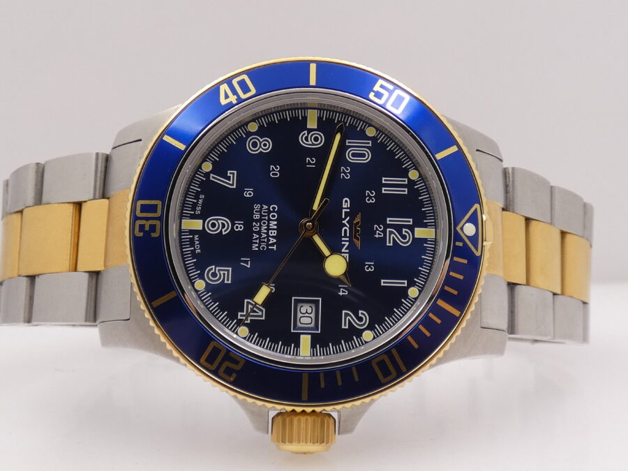 Glycine Combat SUB 42mm GL0081 BOX&PAPERS Automatico Acciaio & Oro 18Kt G.F. Anno 2021 TOP CONDITION - immagine 6