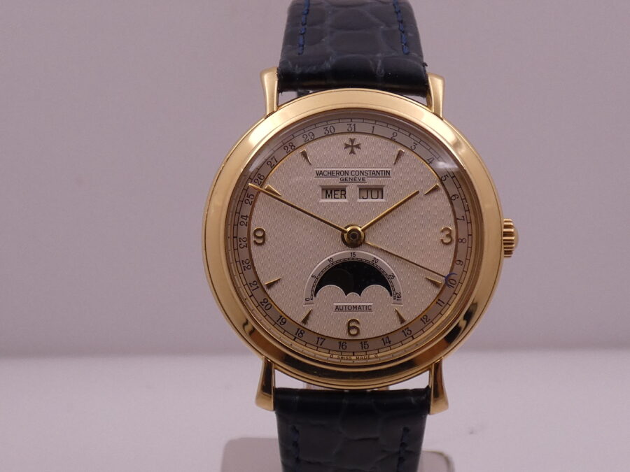 Vacheron Constantin Historiques Triple Calendar Moonphases 47050 Automatic 18Kt Solid Gold With BOX Years '90 - immagine 7