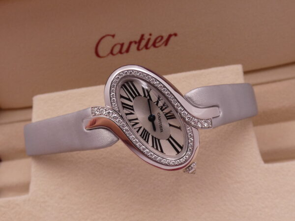 Cartier Délices de Cartier Lady Oro Bianco 18Kt Diamonds Bezel TOP CONDITION Ref. WG800018