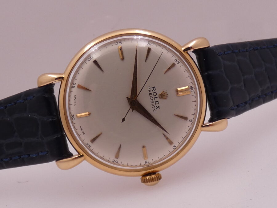 Rolex Precision 4411 Superbalance Chronometer Spider Lugs 18Kt Rose Solid Gold YEARS '50s - immagine 7