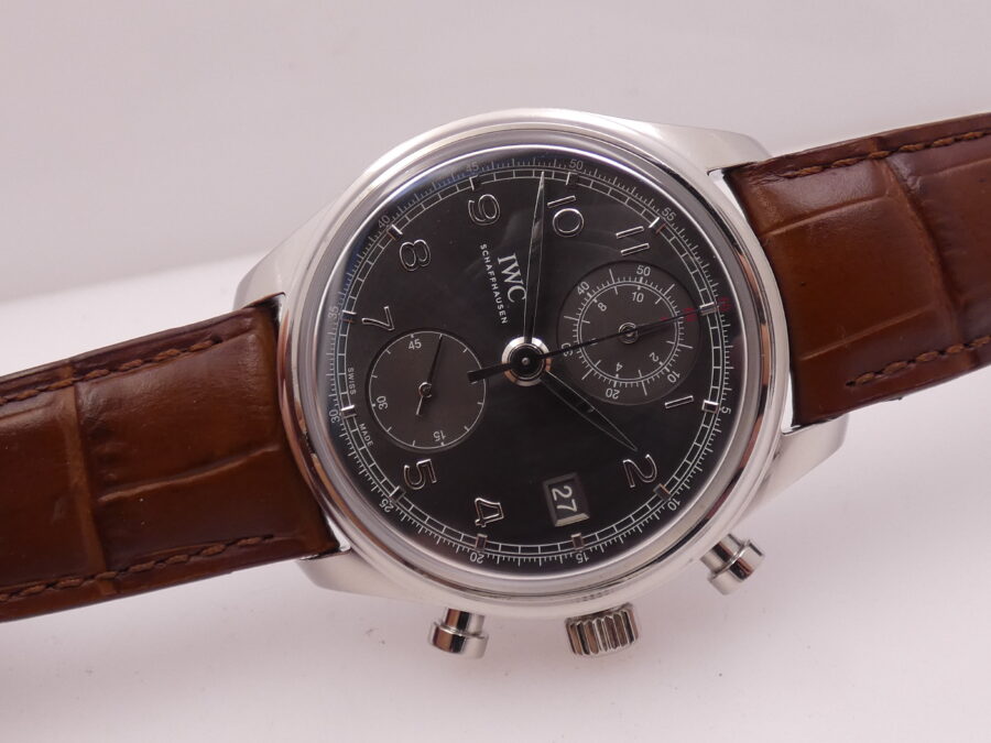Cronografo IWC Portuguese Classico 42mm Automatico Acciaio Grey Dial IW390404 - immagine 7