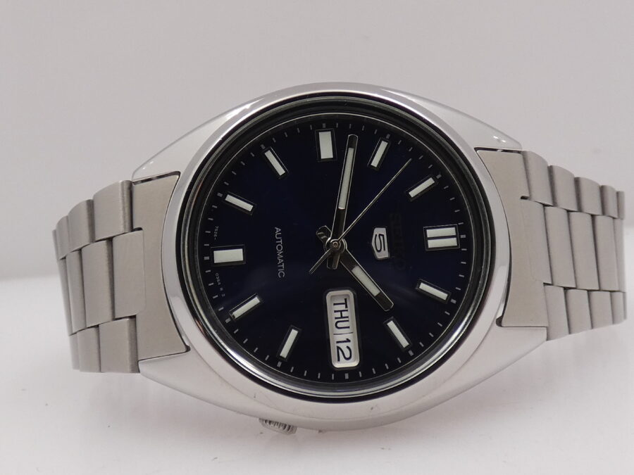 Seiko 5 Automatico BOX & PAPERS Blue Dial Braccialato Acciaio Ref. 7S26-0480 - immagine 7