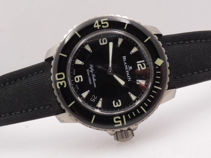 Blancpain Fifty Fathoms 45mm Titanio BOX&PAPERS Anno 2023 Automatico Rotore in Oro Bianco 18Kt - immagine 7