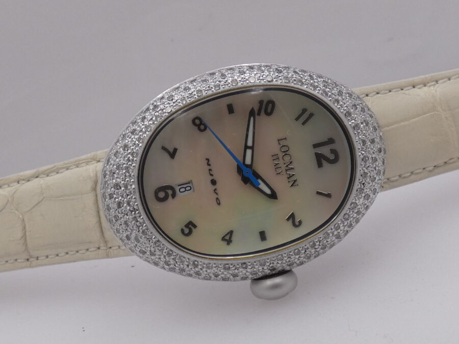 Locman Nuovo Diamonds 1.6 ct MOP DIAL NEW BOX&PAPERS Aluminium MAI INDOSSATO Ref. 015 ANNI '2000s - immagine 7