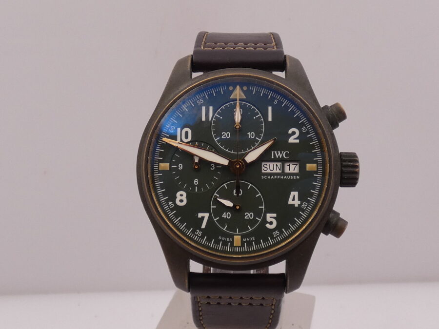 Cronografo IWC Pilot Spitfire Day-Date Bronze With PAPERS Automatico Acciaio 2021 Ref. IW387902 - immagine 6