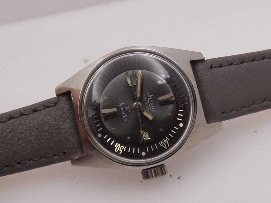 Lorenz Rare Diver Aquastar MidSize 29mm 2369 Automatico Date Acciaio Anni '70 - immagine 7