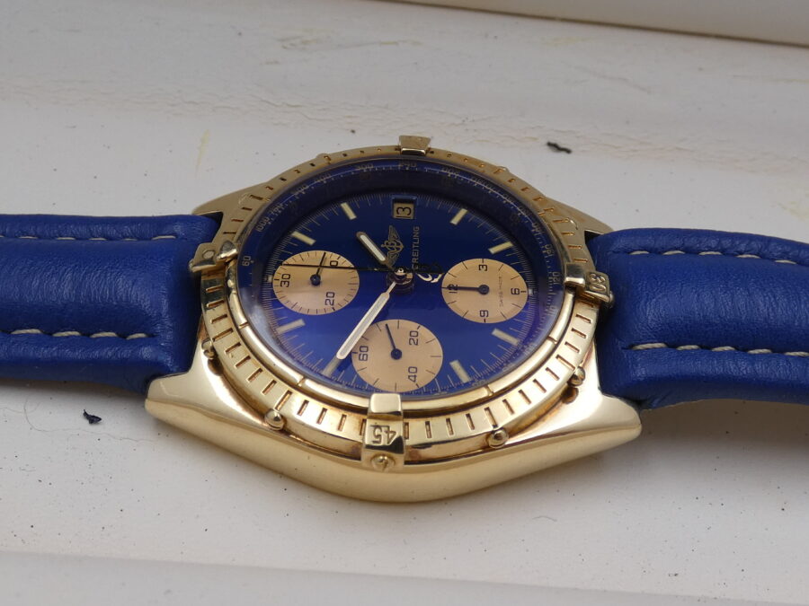 Breitling Chronomat Chronograph 81950 18Kt Solid Gold Automatic With BOX Years '90s - immagine 7