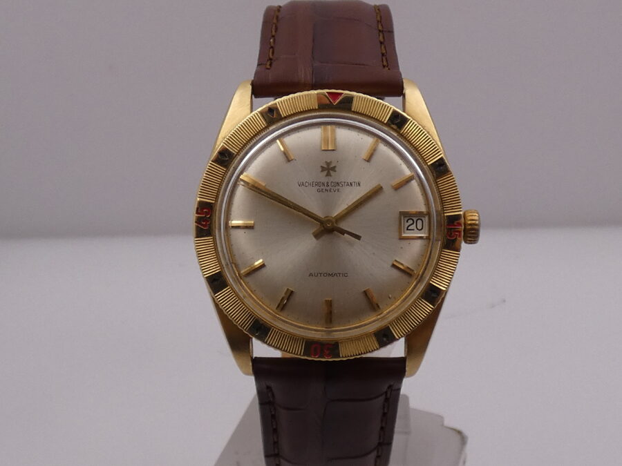 Vacheron Constantin Turnograph Thunderbird 6782 Automatic Red Quarter 18Kt Solid Gold Years '60s 100 PCS/World - immagine 8