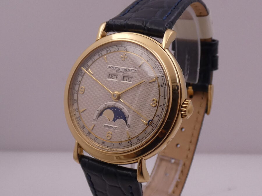 Vacheron Constantin Historiques Triple Calendar Moonphases 47050 Automatic 18Kt Solid Gold With BOX Years '90 - immagine 8